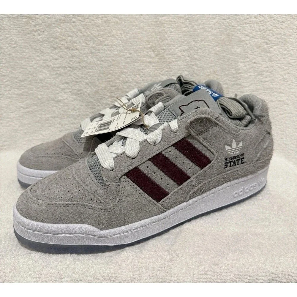 New NCAA x Adidas Forum Low Mississippi State 2025 HQ7475 Shoes US Men’s 10